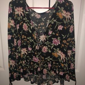 American Eagle flower shirt